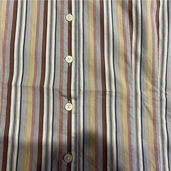 Striped 3/4 sleeved button down blouse - Picture 5 of 5